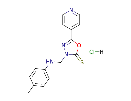 2-(4-pyridyl)-4-(4-methylphenyl aminomethyl)-Δ<sup>2</sup>-1,3,4-oxadiazoline-5-thione hydrochloride