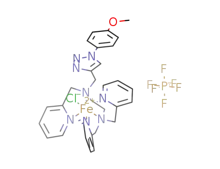 [(N-(1-(4-methoxy-phenyl)-1H-[1,2,3]triazol-4-ylmethyl)-N,N′,N′-tris(pyridin-2-ylmethyl)-ethane-1,2-diamine)FeCl]PF<sub>6</sub>