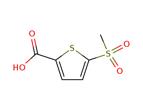 Molecular Structure of 60166-86-1 (5-(METHYLSULFONYL)THIOPHENE-2-CARBOXYLIC ACID)