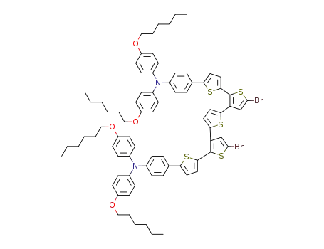 Molecular Structure of 1400972-18-0 (C<sub>80</sub>H<sub>84</sub>Br<sub>2</sub>N<sub>2</sub>O<sub>4</sub>S<sub>5</sub>)