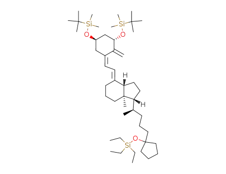 (1R,3aS,7aR)-4-[2-[(3S,5R)-3,5-Bis-(tert-butyl-dimethyl-silanyloxy)-2-methylene-cyclohex-(Z)-ylidene]-eth-(E)-ylidene]-7a-methyl-1-[(R)-1-methyl-4-(1-triethylsilanyloxy-cyclopentyl)-butyl]-octahydro-indene