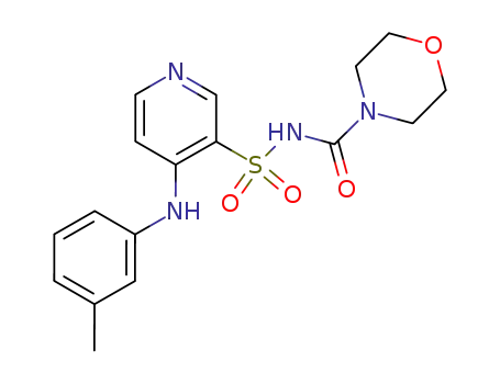 Molecular Structure of 72811-03-1 (4-m-Tolylamino-pyridine-3-sulfonic acid (morpholine-4-carbonyl)-amide)