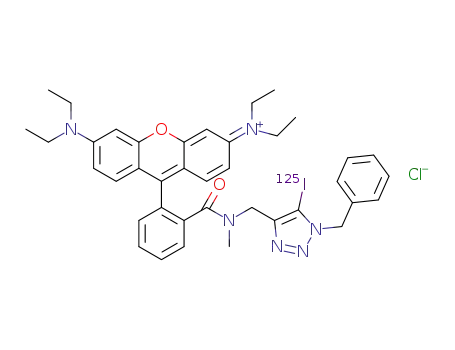 N-(1-benzyl-5-[<sup>125</sup>I]iodo-1H-[1,2,3]triazol-4-yl)methyl-N-methylrhodaminamide