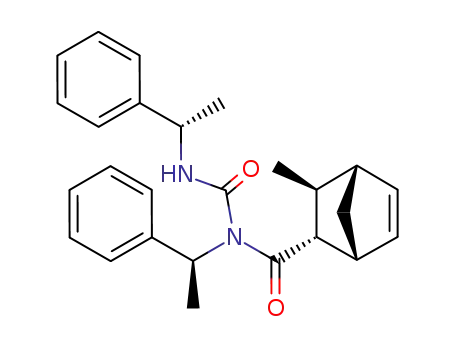 1-((1R,2R,3S,4S)-3-Methyl-bicyclo[2.2.1]hept-5-ene-2-carbonyl)-1,3-bis-((S)-1-phenyl-ethyl)-urea