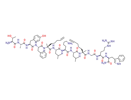 Molecular Structure of 1445137-59-6 (C<sub>78</sub>H<sub>118</sub>N<sub>18</sub>O<sub>14</sub>)