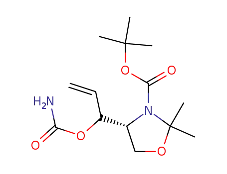 1,1-dimethylethyl <S-(R*,S*)>-4-<1-<(aminocarbonyl)oxy>-2-propenyl>-2,2-dimethyl-3-oxazolidinecarboxylate
