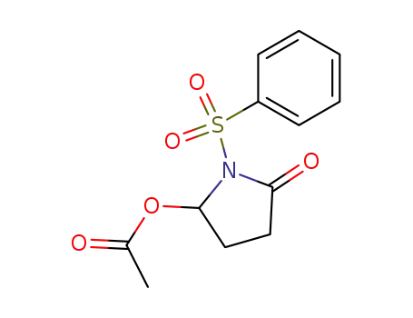 Molecular Structure of 111711-98-9 (5-oxo-1-(phenylsulfonyl)pyrrolidin-2-yl acetate)