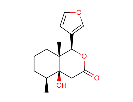 Molecular Structure of 136587-19-4 ((1RS,4aRS,5RS,8aSR)-1-(3-furyl)-4a-hydroxy-5,8a-dimethyloctahydro-2-benzopyran-3-one)