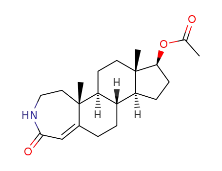 Molecular Structure of 21058-55-9 (5a,7a-dimethyl-2-oxo-2,3,4,5,5a,5b,6,7,7a,8,9,10,10a,10b,11,12-hexadecahydrocyclopenta[5,6]naphtho[1,2-d]azepin-8-yl acetate)