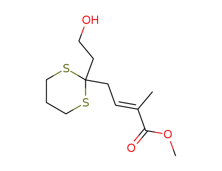 (E)-4-[2-(2-Hydroxy-ethyl)-[1,3]dithian-2-yl]-2-methyl-but-2-enoic acid methyl ester