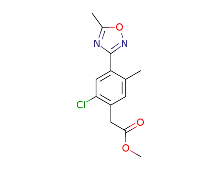 methyl 2-(2-chloro-5-methyl-4-(5-methyl-1,2,4-oxadiazol-3-yl)phenyl)acetate