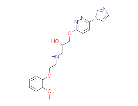Molecular Structure of 138803-61-9 (1-(6-Imidazol-1-yl-pyridazin-3-yloxy)-3-[2-(2-methoxy-phenoxy)-ethylamino]-propan-2-ol)