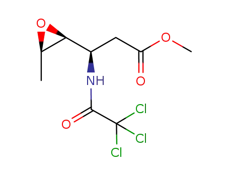 (R)-3-((2S,3R)-3-Methyl-oxiranyl)-3-(2,2,2-trichloro-acetylamino)-propionic acid methyl ester