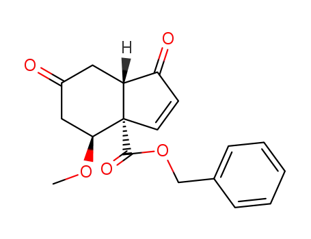 Molecular Structure of 110745-70-5 ((3aS,4S,7aS)-4-Methoxy-1,6-dioxo-1,4,5,6,7,7a-hexahydro-indene-3a-carboxylic acid benzyl ester)