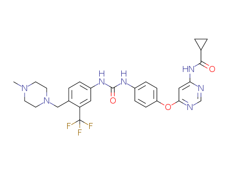 N-(6-(4-(3-(4-((4-methylpiperazin-1-yl)methyl)-3-(trifluoromethyl)phenyl)ureido)phenoxy)pyrimidin-4-yl)cyclopropanecarboxamide