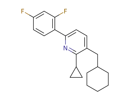 3-(cyclohexylmethyl)-2-cyclopropyl-6-(2,4-difluorophenyl)pyridine