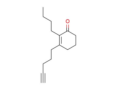2-Cyclohexen-1-one, 2-butyl-3-(4-pentynyl)-