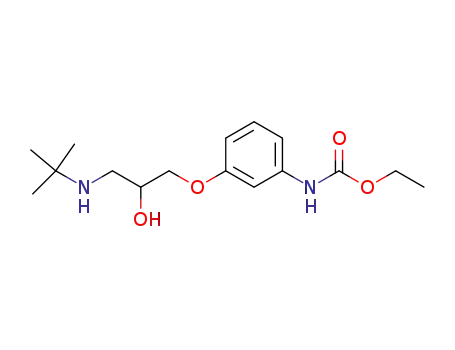 Molecular Structure of 102416-97-7 (ethyl {3-[3-(tert-butylamino)-2-hydroxypropoxy]phenyl}carbamate)