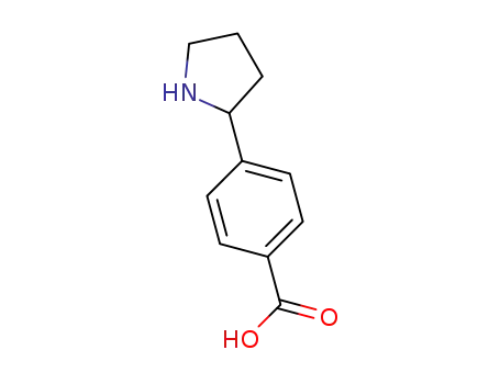 Molecular Structure of 937685-45-5 (4-Pyrrolidin-2-yl-benzoic acid)