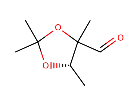 Molecular Structure of 106544-44-9 (1,3-Dioxolane-4-carboxaldehyde, 2,2,4,5-tetramethyl-, cis- (9CI))