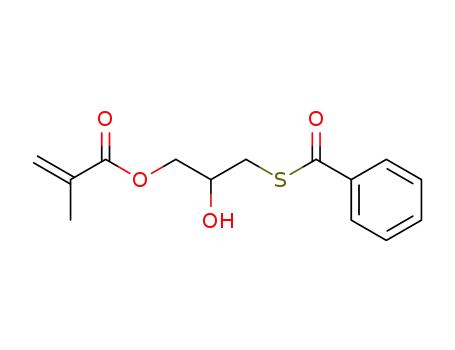 Molecular Structure of 151493-80-0 ((S-benzoyl-3-mercapto-2-hydroxypropyl)-2-methyl-2-propenoate)