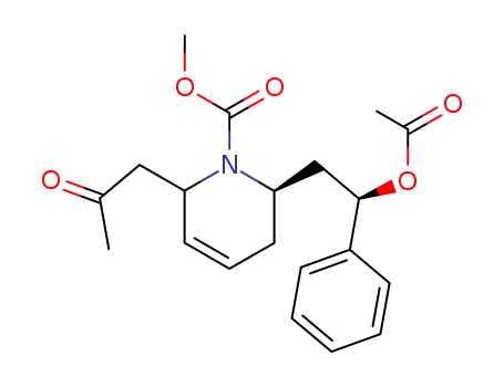 (R)-2-((R)-2-Acetoxy-2-phenyl-ethyl)-6-(2-oxo-propyl)-3,6-dihydro-2H-pyridine-1-carboxylic acid methyl ester