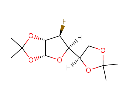 Molecular Structure of 14049-05-9 (3-deoxy-1,2;5,6-di-O-isopropylidene-3-fluoro-α-D-glucofuranose)