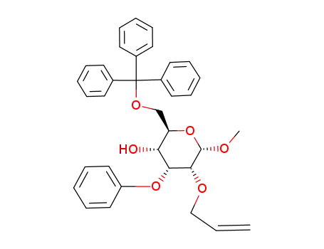 Methyl 2-O-allyl-3-O-phenyl-6-O-trityl-α-D-allopyranoside