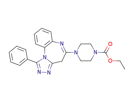 1-Piperazinecarboxylic acid, 4-(1-phenyl-4H-(1,2,4)triazolo(4,3-a)(1,5)benzodiazepin-5-yl)-, ethyl ester