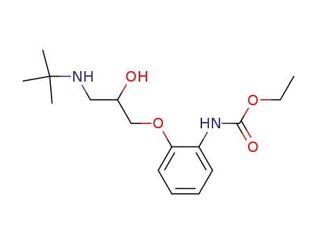 Molecular Structure of 52134-40-4 ([2-(3-tert-Butylamino-2-hydroxy-propoxy)-phenyl]-carbamic acid ethyl ester)