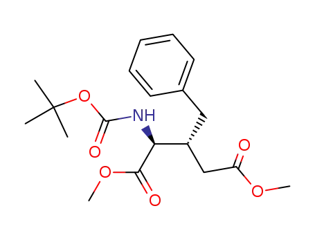 Dimethyl (2S,3R)-3-benzyl-2-<<(1,1-dimethylethoxy)carbonyl>amino>-1,5-pentanedioate