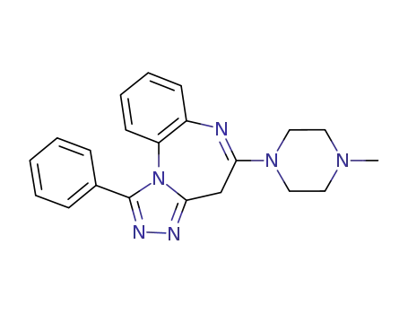 4H-(1,2,4)Triazolo(4,3-a)(1,5)benzodiazepine, 5-(4-methyl-1-piperazinyl)-1-phenyl-