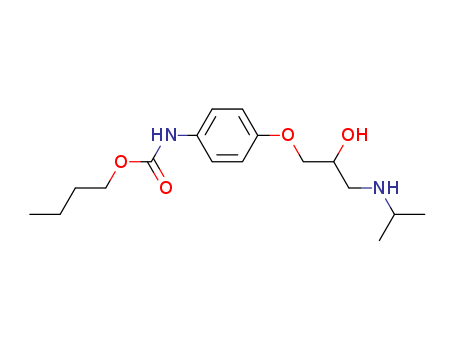 Carbamic acid, [4-[2-hydroxy-3-[(1-methylethyl)amino]propoxy]phenyl]-, butyl ester (9CI)