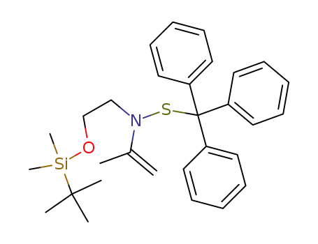 N-[2-(tert-Butyl-dimethyl-silanyloxy)-ethyl]-N-isopropenyl-S-trityl-thiohydroxylamine