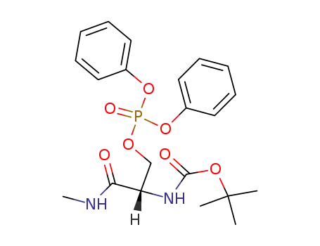 Molecular Structure of 114790-95-3 ([(S)-2-(Diphenoxy-phosphoryloxy)-1-methylcarbamoyl-ethyl]-carbamic acid tert-butyl ester)