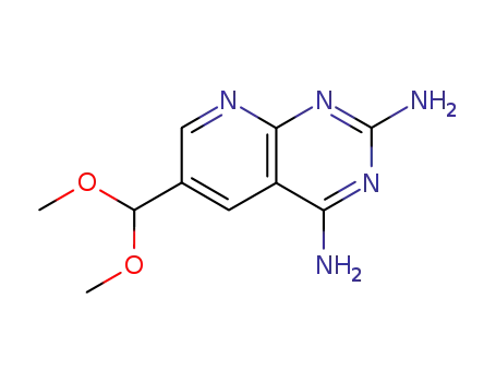 Molecular Structure of 87373-66-8 (Pyrido[2,3-d]pyrimidine-2,4-diamine, 6-(dimethoxymethyl)-)