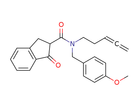 N-(4-methoxybenzyl)-1-oxo-N-(penta-3,4-dien-1-yl)indane-2-carboxamide