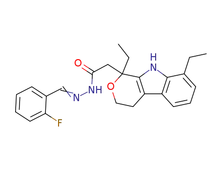 2-(1,8-diethyl-1,3,4,9-tetrahydropyrano[3,4-b]indole-1-yl)acetic acid [(2-fluorophenyl)methylene]hydrazide