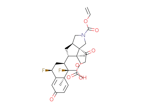 (4aS,4bR,5S,6aS,6bS,9aR,10aS,10bS,12S)-6b-(2-acetoxy-acetyl)-4b,12-difluoro-5-hydroxy-4a,6a-dimethyl-2-oxo-2,4b,5,6,6a,6b,7,9,9a,10,10a,10b,11,12-tetradecahydro-4aH-8-aza-pentaleno[2,1-a]phenanthrene-8-carboxylic acid vinyl ester