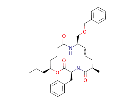 (3S,6R,10R,16S)-3-benzyl-10-((benzyloxy)methyl)-4,6-dimethyl-16-propyl-1-oxa-4,11-diazacyclohexadec-8-ene-2,5,12-trione