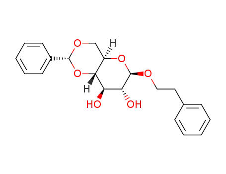 2-phenylethyl 4,6-O-benzylidene-β-D-glucopyranoside
