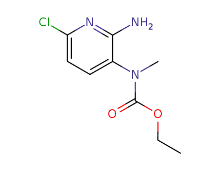 Molecular Structure of 89660-18-4 (Carbamic acid, (2-amino-6-chloro-3-pyridinyl)methyl-, ethyl ester)