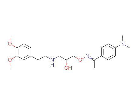 1-[2-(3,4-dimethoxyphenyl)ethylamino]-3-[1-(4-dimethylaminophenyl)ethylideneamino]oxy-propan-2-ol cas  89331-51-1