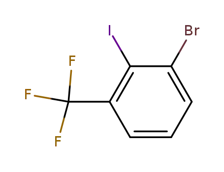 Molecular Structure of 85977-23-7 (1-Bromo-2-iodo-3-(trifluoromethyl)benzene)