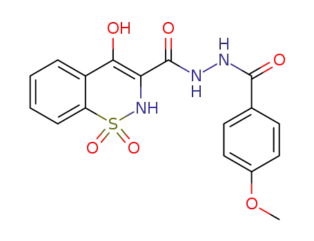 4-hydroxy-N'-[(4-methoxyphenyl)carbonyl]-2H-1,2-benzothiazine-3-carbohydrazide-1,1-dioxide