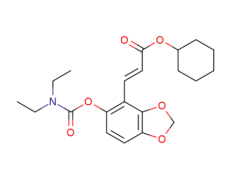 (E)-cyclohexyl 3-(5-((diethylcarbamoyl)oxy)benzo[d][1,3]dioxol-4-yl)acrylate