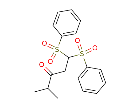 1,1-bis(phenylsulfonyl)-4-methyl-3-pentanone