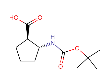 Molecular Structure of 136315-71-4 (Boc-trans-2-aMinocyclopentane
carboxylic acid)