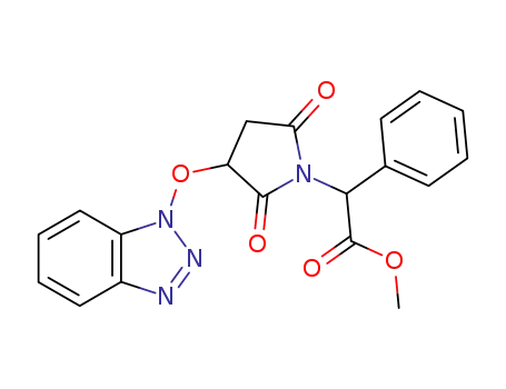 (+/-)-α-Phenyl-2,5-dioxo-3-<(benzotriazol-1-yl)oxy>pyrrolidine-1-acetic acid methyl ester