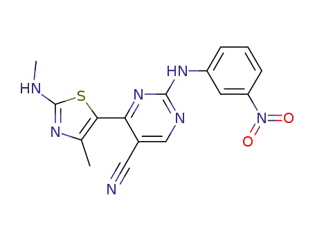 4-(4-methyl-2-(methylamino)thiazol-5-yl)-2-(3-nitrophenylamino)pyrimidine-5-carbonitrile